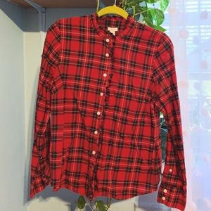 J. Crew Plaid Blouse